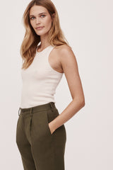 CAROLINA CREWNECK CASHMERE TANK