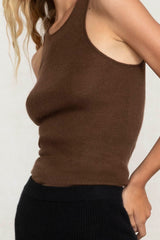 CAROLINA CREWNECK CASHMERE TANK