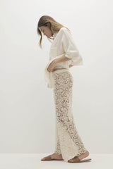 RUE BUTTON-UP CASHMERE TOP