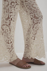 LORRAINE CROCHET CASHMERE BLEND PANT