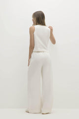 VERONICA CASHMERE BLEND BUTTON-UP VEST