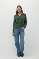 EVELINA BRUSHED CASHMERE POLO