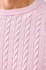 BRADFORD CASHMERE CABLE KNIT CREWNECK
