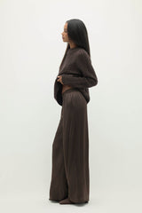 EVAN SILK WIDE LEG PANT | 30" INSEAM